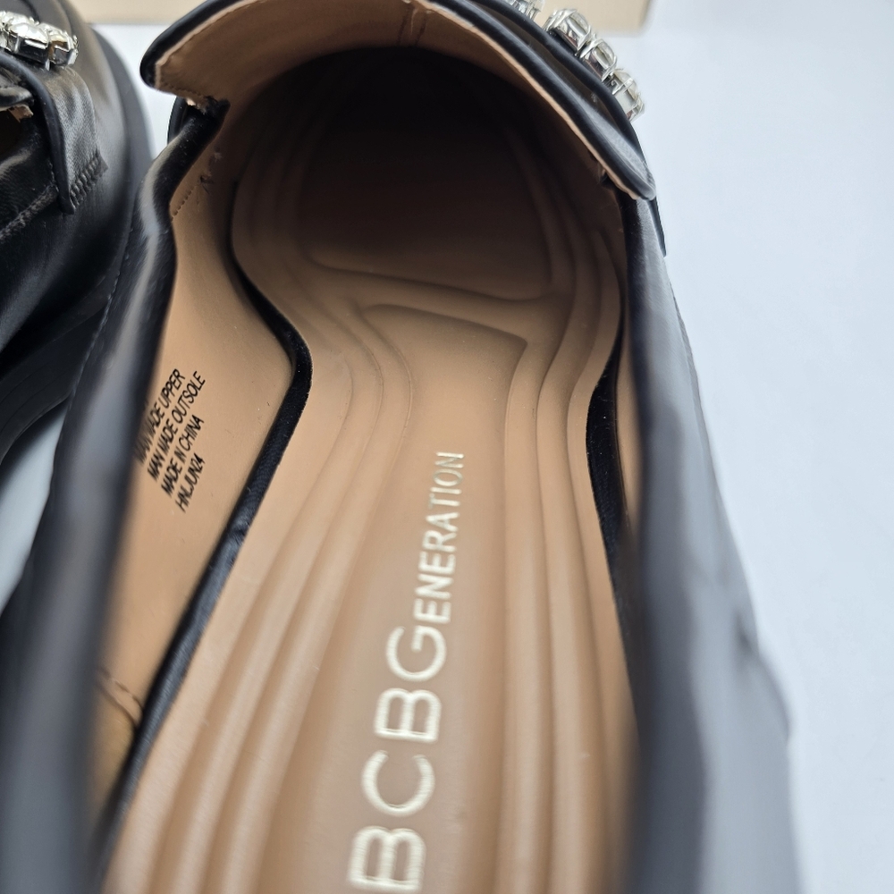 Like-New BCBGeneration Carli Crystal Bit Loafers, Black, 6.5M - Picture 12 of 16